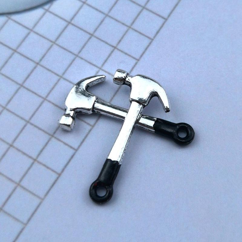 2Pcs Doll House Mini Home Decoration Simulation Maintenance Tool Wrench Hammer