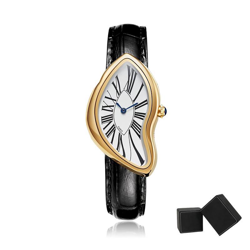 New Irregular Creative Crash Melt Twist Y2K Watch Men's Fashion Trendy Retro Advanced Ins Design Wristwatch for Men Reloj Hombre