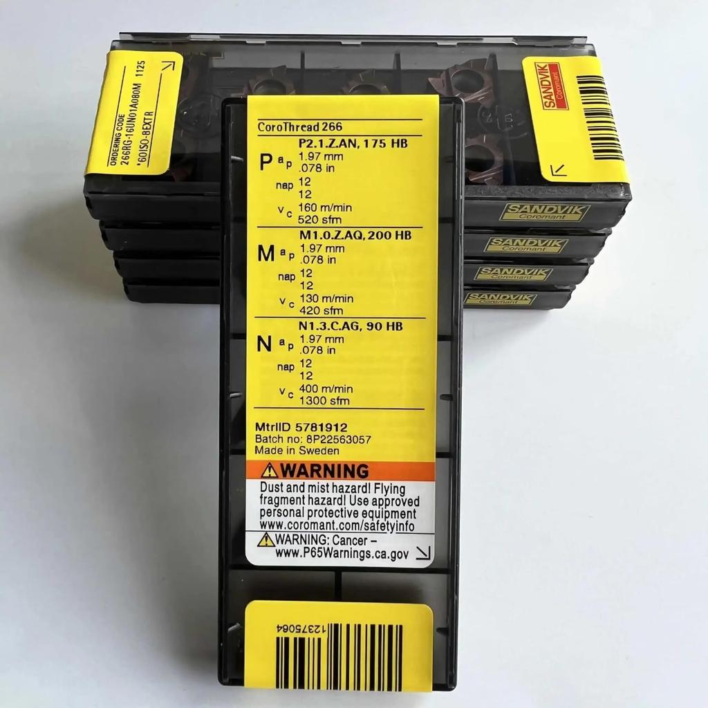 Original Sandvik / 266RG-16UN01A080M 1125 /Carbide CNC Blade 10 PCS