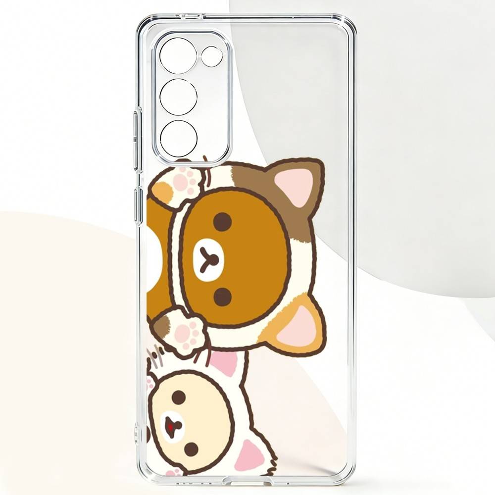 

Чехол для телефона R-Relax K-kuma R-Rilakkuma для Samsung Galaxy A,71,70,52,51,40,31,50,50S,30S,21S,12,10,Note20ultra Прозрачный чехол Samsung a31