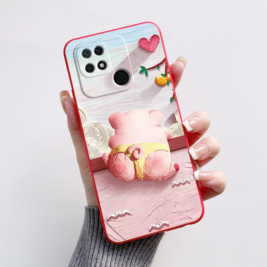 for Funda Poco C40 C65 C55 C51 Case Cute Panda Soft Silicone Back Cases for Xiaomi Poco C40 C 40 Phone Cover for PocoC40 Bumper