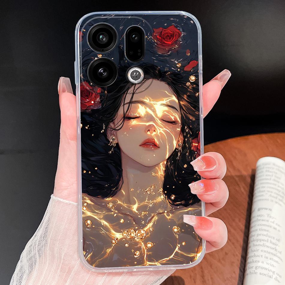 For Oppo Find X9 X8 X7 Pro Phone Case Lovely Fish Patterns Soft TPU Clear Silicone Shell For Oppo Find X7 Ultra Shockproof Funda