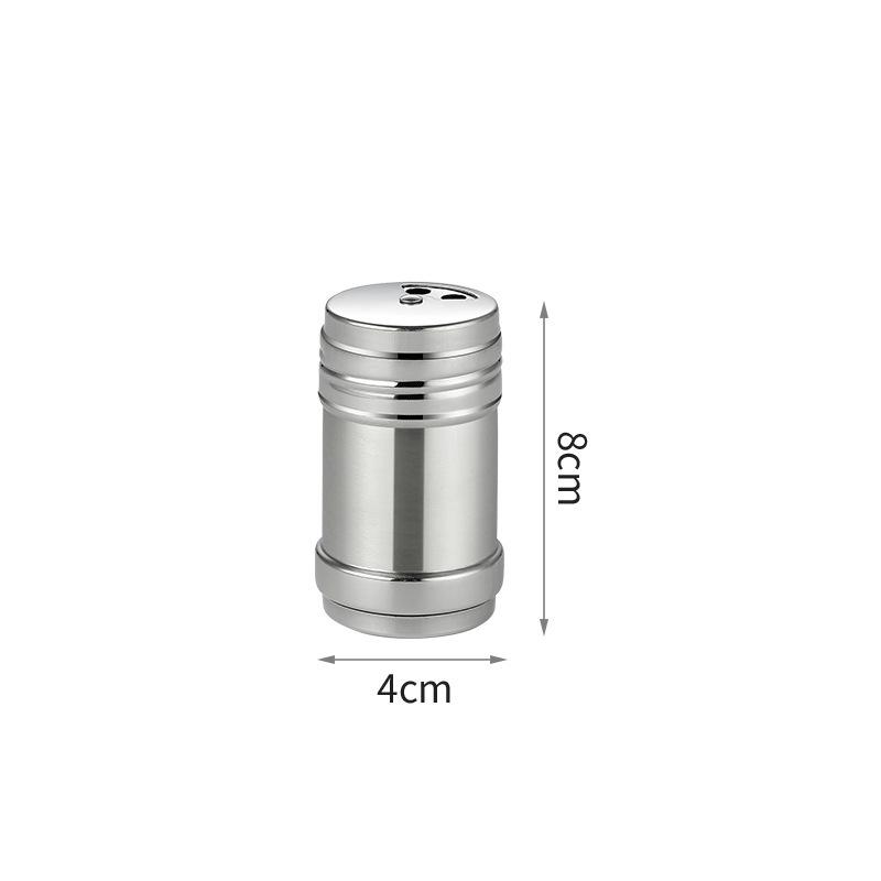 Stainless Steel Spice Jar Rotating Cover Barbecue Salt Sugar Bottle Shaker Pepper Seasoning Can Home Kitchen Cooking Gadgets