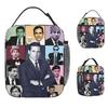 Dwight Schrute Collage Lunch Bag For Men Designer Lunch Box Outdoor Picnic Cooler Bag Convenient Oxford Thermal Lunch Bags
