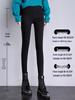 Tall Women's Stretchy Black Pencil Leggings with Plus Velvet for Spring/Autumn/Winter