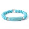 New Blue Turquoises Stone Bracelet Fashion Bohemian Green Blue Turquois Charm Bangle Handmade Healing Energy Jewelry Gift