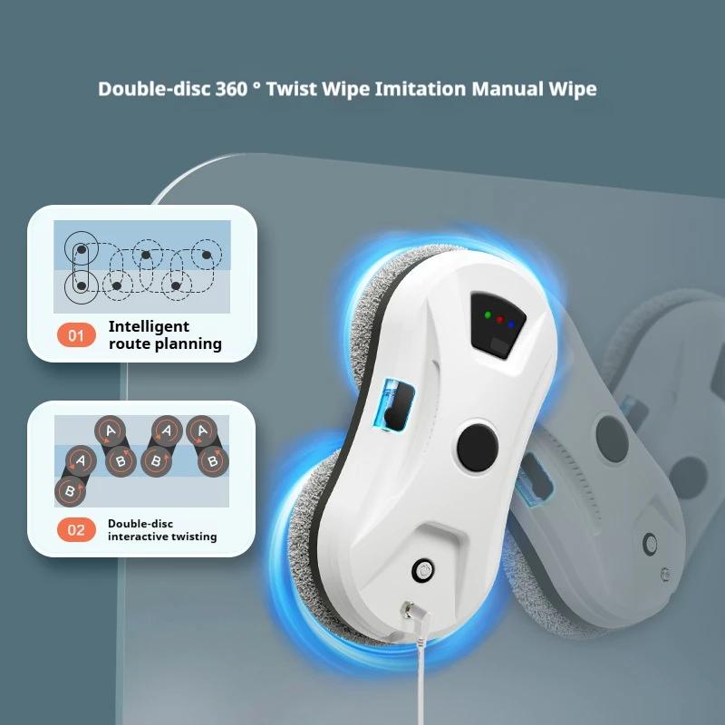 ZEXEF Window Cleaning Robot Large Suction Spray Electric Window Cleaning Robot Anti-fall Remote Control Vacuum Cleaner