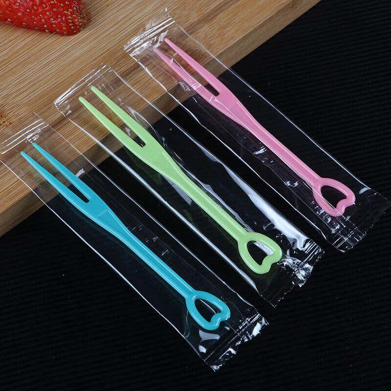 

Disposable Individually Wrapped Plastic Fruit Forks