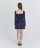 NOT YOUR ROSE Ribbon Square Blouse (Navy)
