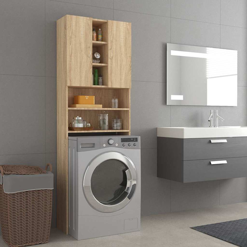 Washing Machine Cabinet In Sonoma Oak 64 X 25.5 X 190 Cm