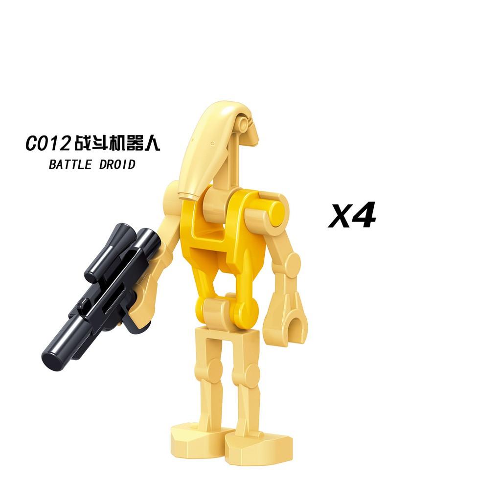 Star Wars Minifigures Compatible Building Blocks Toys Super Battle Droid RO-GO C009-C014