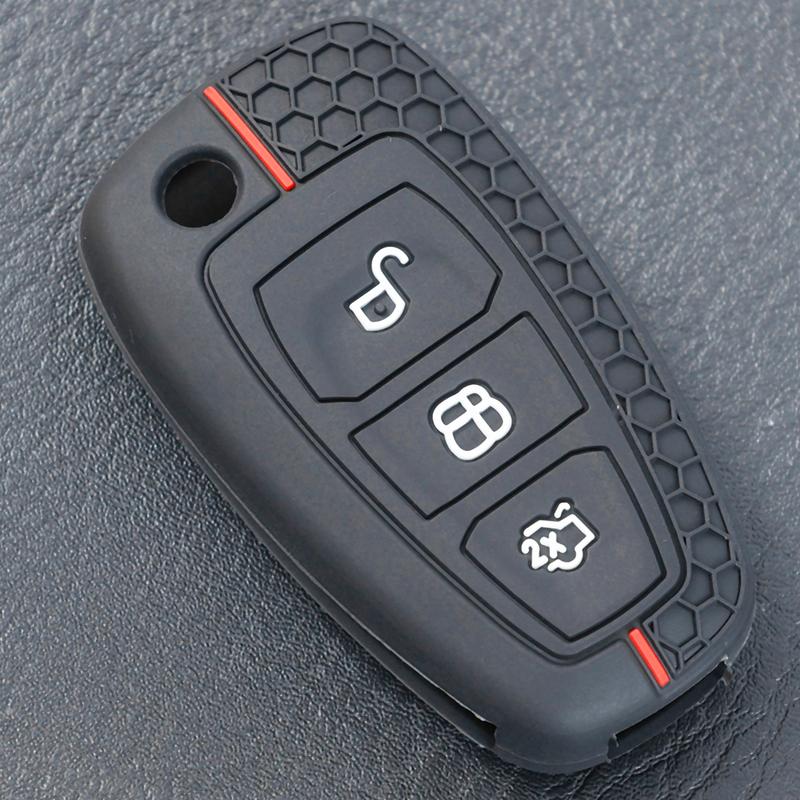 3-Button Silicone Remote Key Cover Case Holder For Ford Focus Fiesta Kuga Mondeo Ecosport B C S Max Grand C-Max Fusion Models