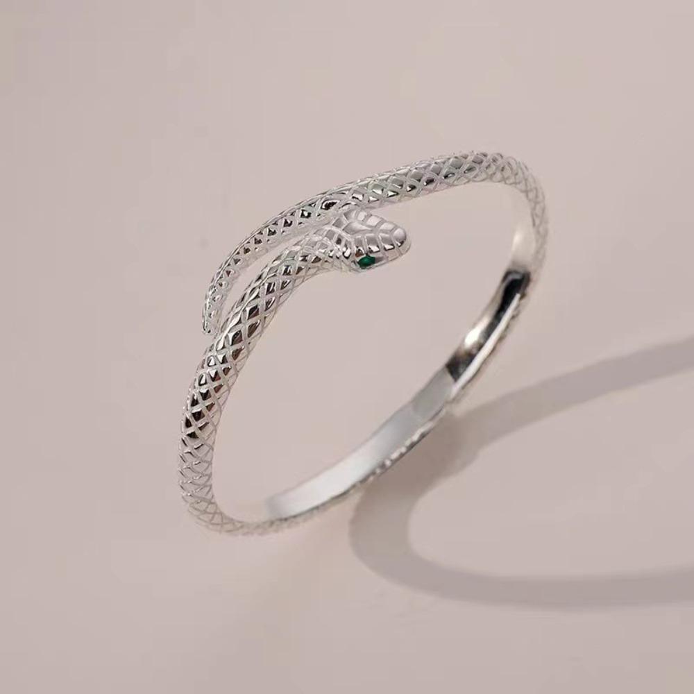 Gifts Snake Open Cuff Bangles Party Jewelry Snake Ring&Ear Studs Snake Shape Bracelet for Women