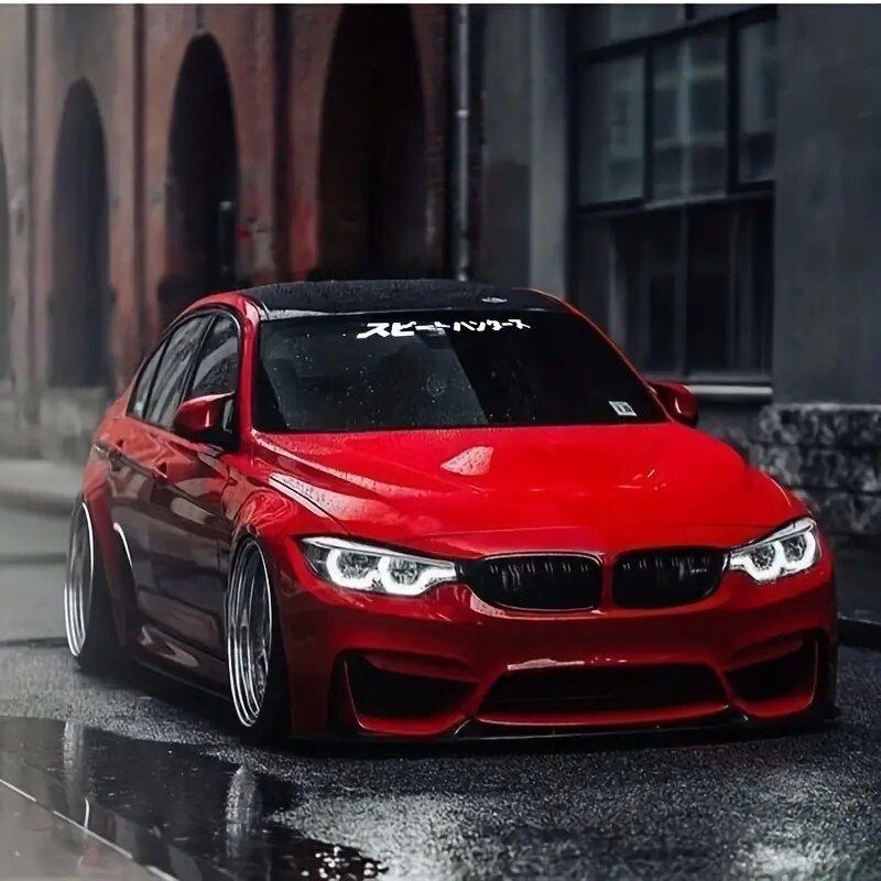 Japanese Style Car Front Window Sticker For  Street Racing Windshield Auto Stickers Decals Decor