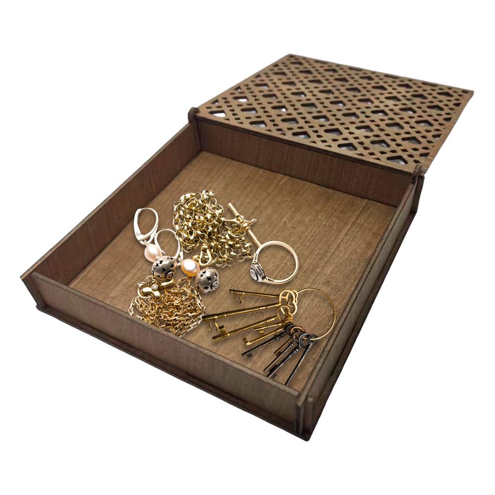 Wooden Boxes For Storage Rustic Vintage Multi-Purpose Trinket Holder Wood Jewelry Storage Case Valuables & Accessories Organizer