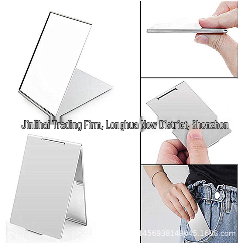 Compact Folding Makeup Mirror - DIY Simple Round, 7.2CM Diameter