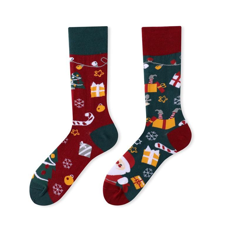 Asymmetric Crew Socks Men Women Cartoon Sports Casual Fashionable Pair