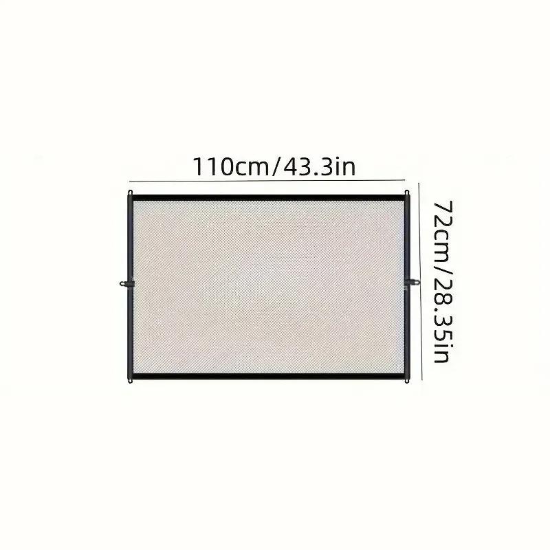Heavy Duty Dog Barrier Fence with Hooks Insulated Net Foldable Breathable Mesh Mirror Door Pet Security Gate for Indoor Outdoor