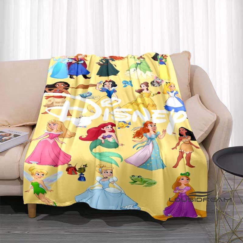 2026 Neue Disney Prinzessin Bedruckte Decke, Cartoon Flanell, Flauschige und Weiche Decke für Erwachsene und Kinder, Plüsch Sofa Bett, Auto