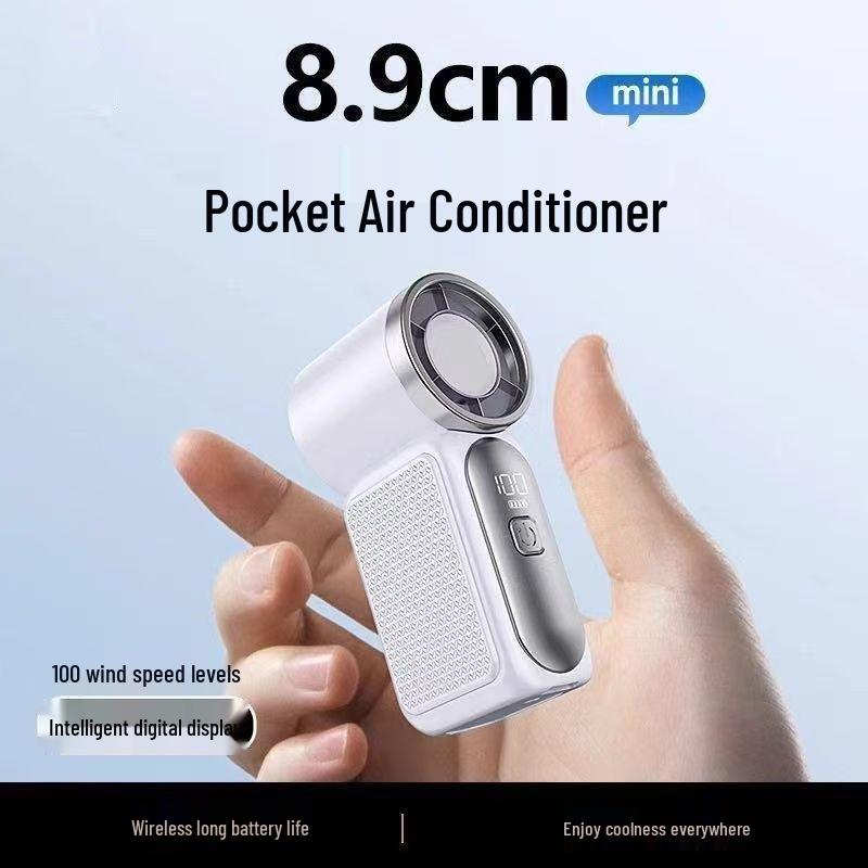 X688 Turbo Mini Handheld Fan: High-Speed, USB Rechargeable, Long-Lasting Battery, Portable for Outdoors.