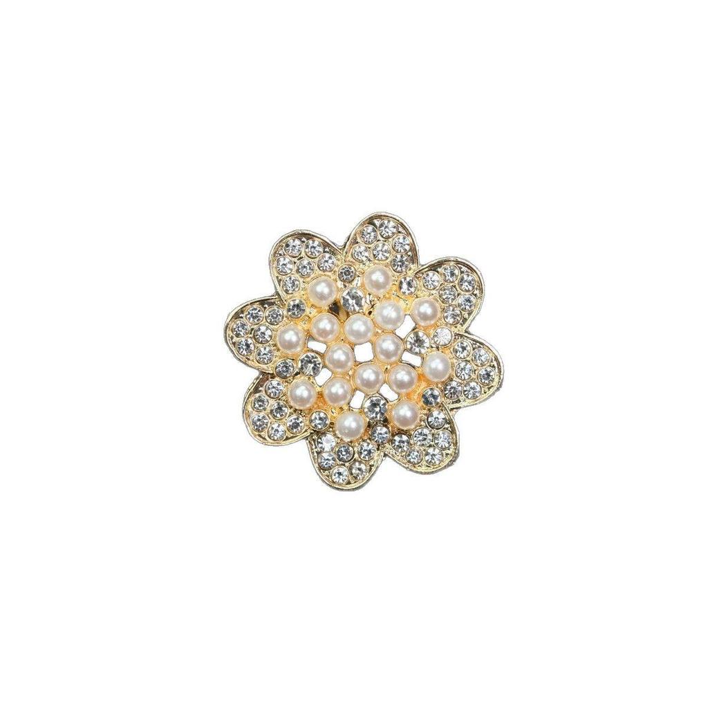 Korean Style Rhinestone Pearl Alloy Brooch & Pin