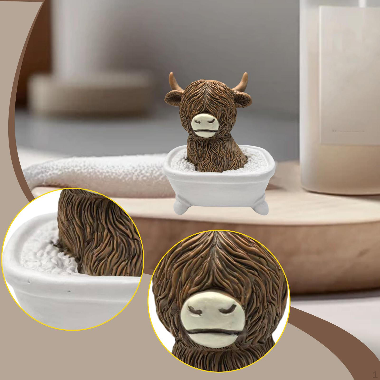 

Bathroom Figurine Bath Decor Art Crafts Collectible Desktop Ornament for Bedroom Desk Table Bathtub
