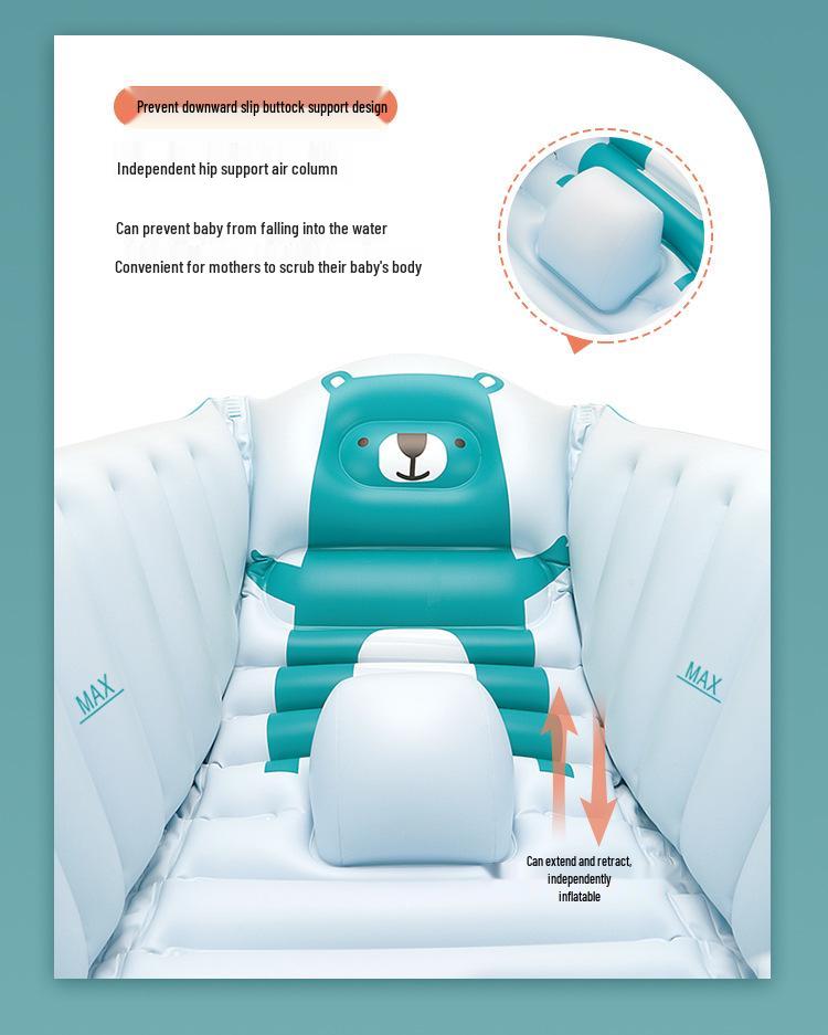 Swimbobo Foldable Inflatable Baby Bathtub - Thickened and Portable for Travel and Home Use