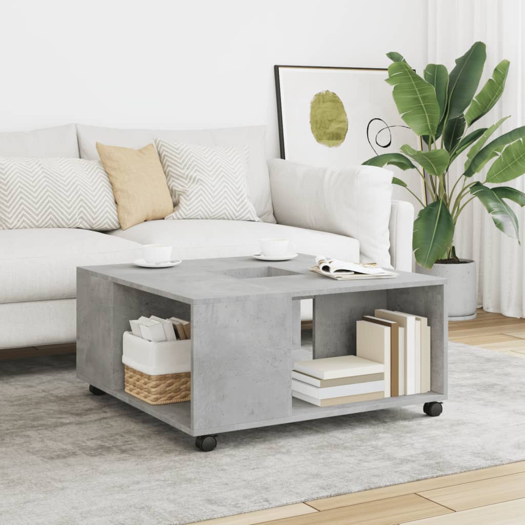  Coffee Table, Concrete Grey, 80x80x40 Cm