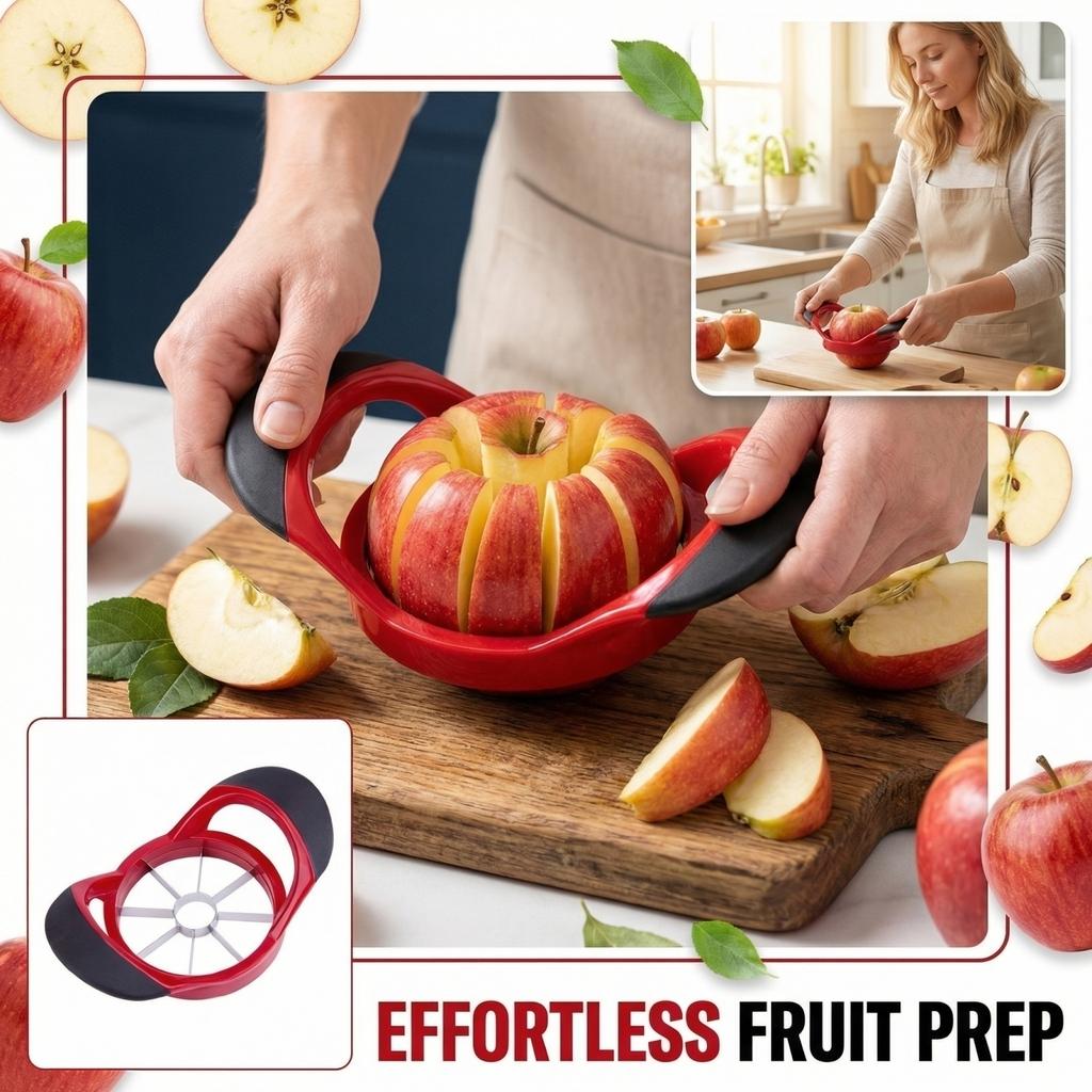 English: Stainless Steel Fruit Corer Cutter Divider