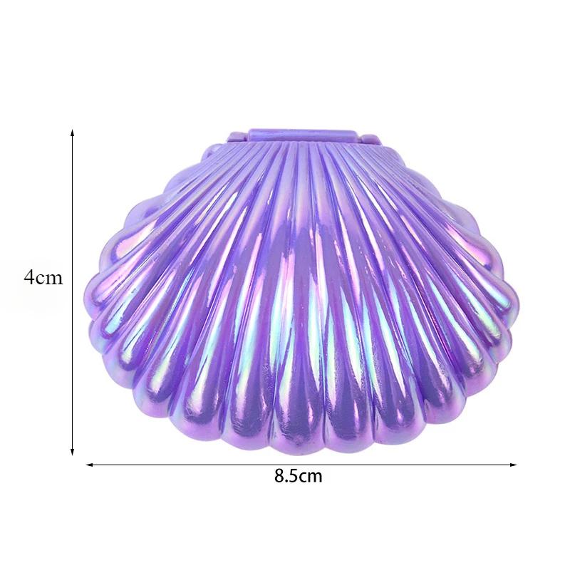 10pcs Plastic Shell Candy Boxes Sparkling Shells Gift Box Baby Shower Snack Jewels Packaging Mermaid Birthday Party Decoration