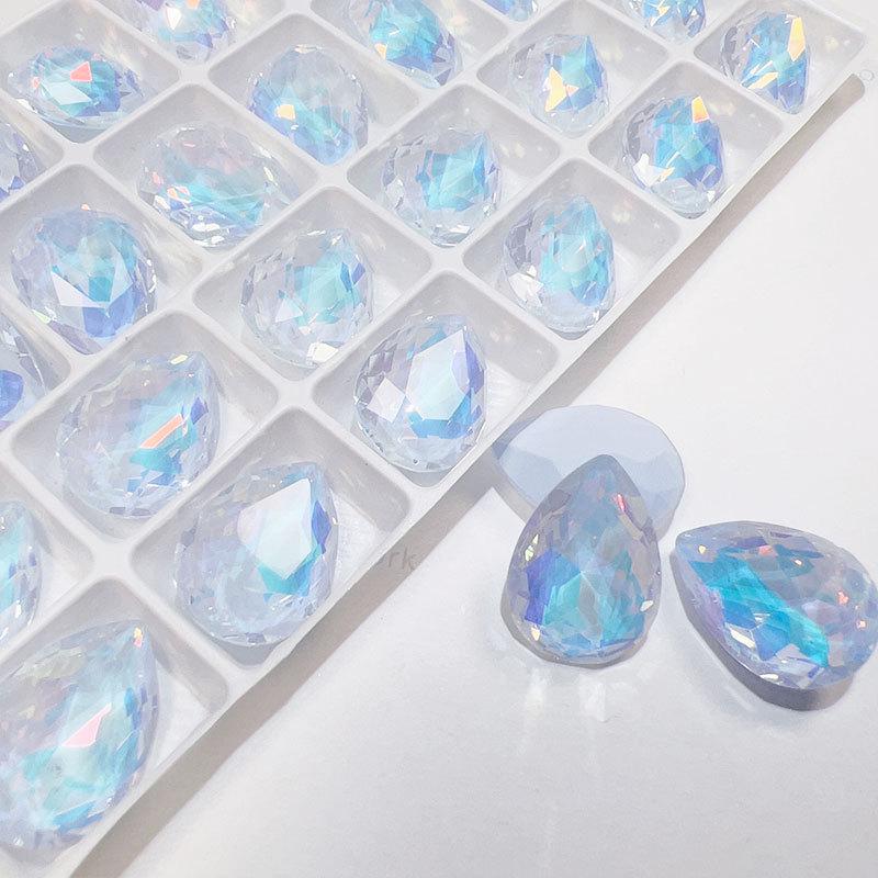 K9 13x18mm Teardrop Mocha Diamond Acetate Jewelry DIY Accessories