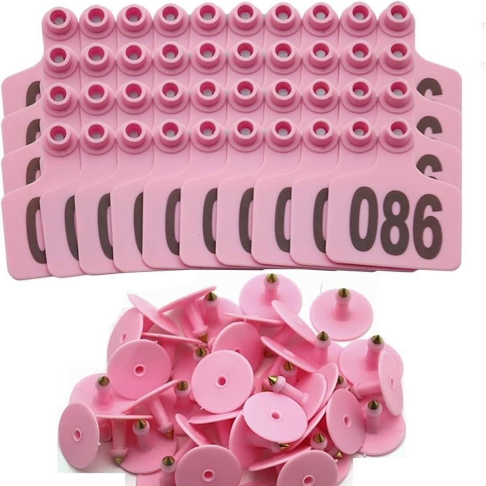 100Pcs Farm Equipment Cow Ear Tag Card 001-100 Numbers Pig Sheep Ear Sign Cattle Ear Marker  Cow