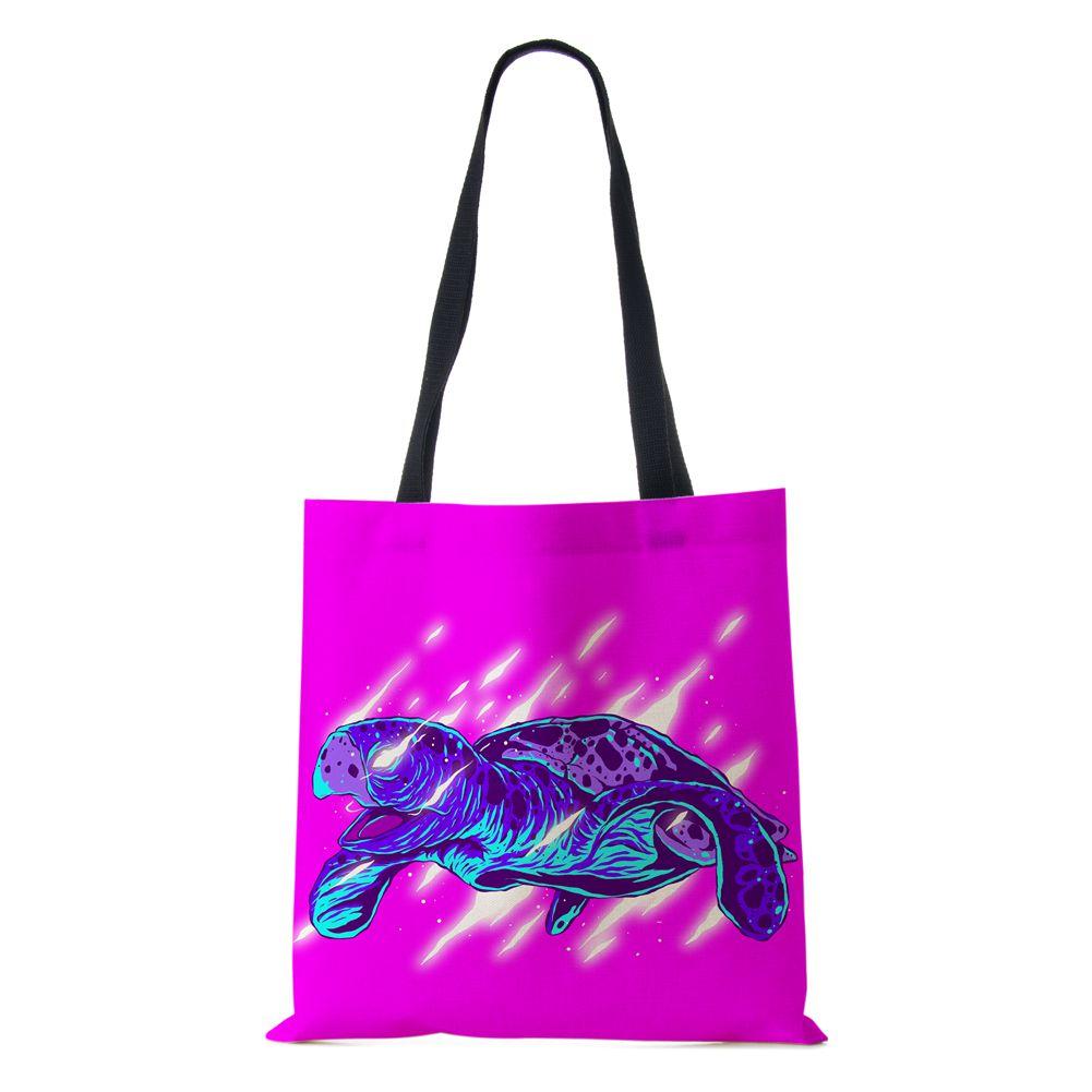 Tiger Elephant Print Shopping Bags Women Folding Reusable Customize Tote Shoulder Bag Canvas Casual Groceries Handbags CLE