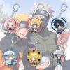 Anime Naruto Akryl nyckelring tillbehör Uzumaki Naruto Tecknad nyckelring