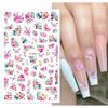 1PCS Sakura Nail Stickers Dandelion Nail Art Decoration Nail Decals Tulip Self-adhesive Flowers Stickers Press On Nails Stickers