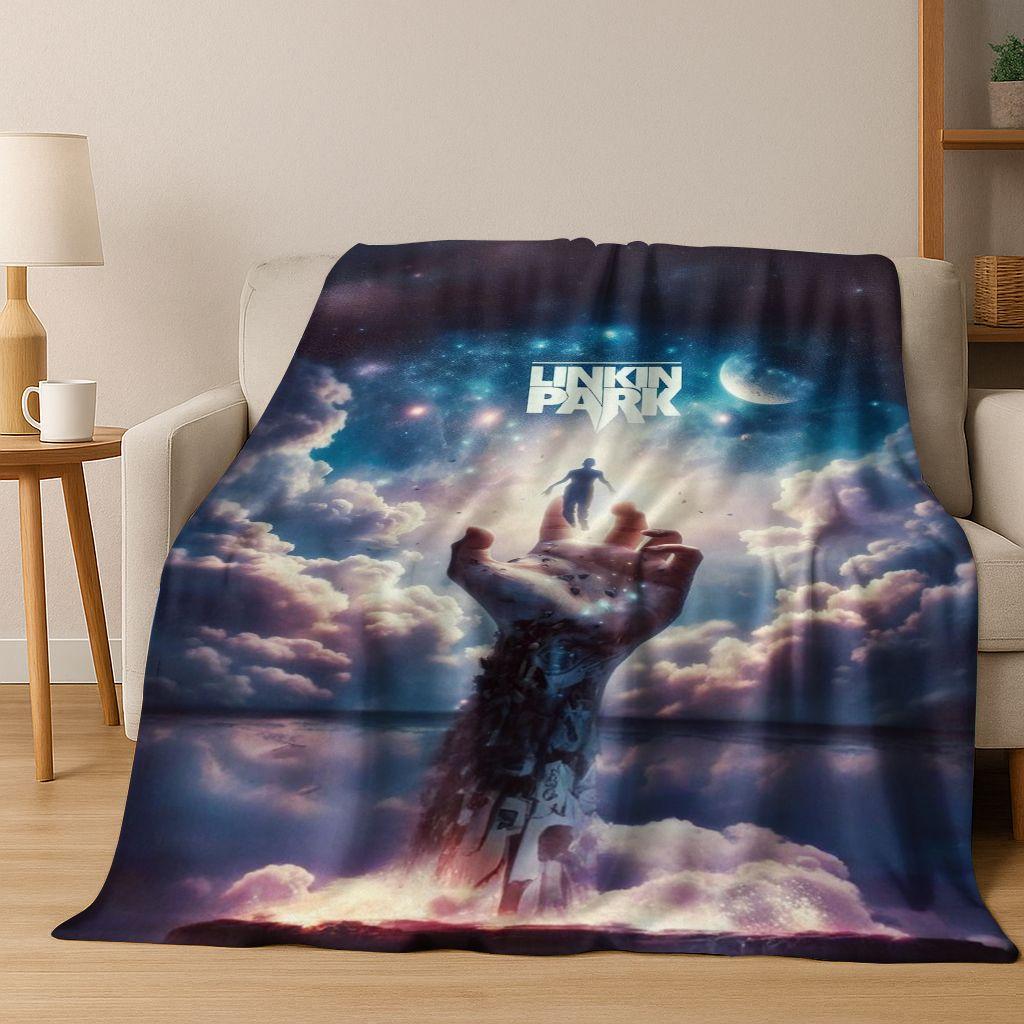 Classic L-Linkin Park Sign Rock Band Art Flannel Blanket,Cozy Soft Throw Blanket for Home Bedroom Bed Sofa Picnic Cover Gift Kid