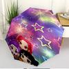 KPop Demon Hunters Print Automatic Open Close Umbrella, Portable Foldable Umbrella, for Outdoor Commute Camping Trip, Ideal Birthday Gift