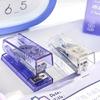 Clear Mini Stapler 10 Sheets Capacity with 1000Pcs Staple Light Weight Portable Stapling Machine for Office School Home