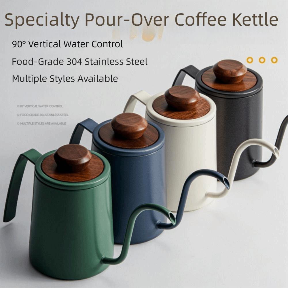 304 Stainless Steel Goose Neck Coffee Pot Drip Spout Hand Brewing Kettle  Pour Over Brewing