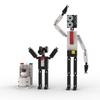 Hot Game Skibidi Toilet Vs Surveillant Building Blocks Abs Plastic, Toilet Man And Surveillant Designs, 100-200 Pieces