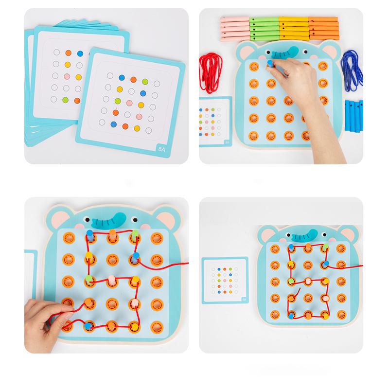 Montessori Educational Rope Play Early Educational Threading Parent-Child Toys Exercise Hands and Feet Flexibility Toys Gifts