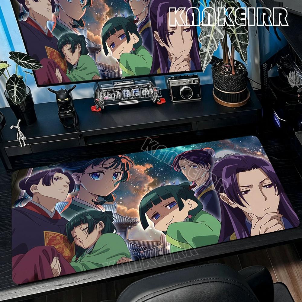 Süßes Schönes Anime die Apotheker-Tagebücher Mauspads Groß Rutschfestes Gummi-Mauspad Verriegelte Kanten Matte Langlebige Laptop-Gaming-Schreibtischmatten