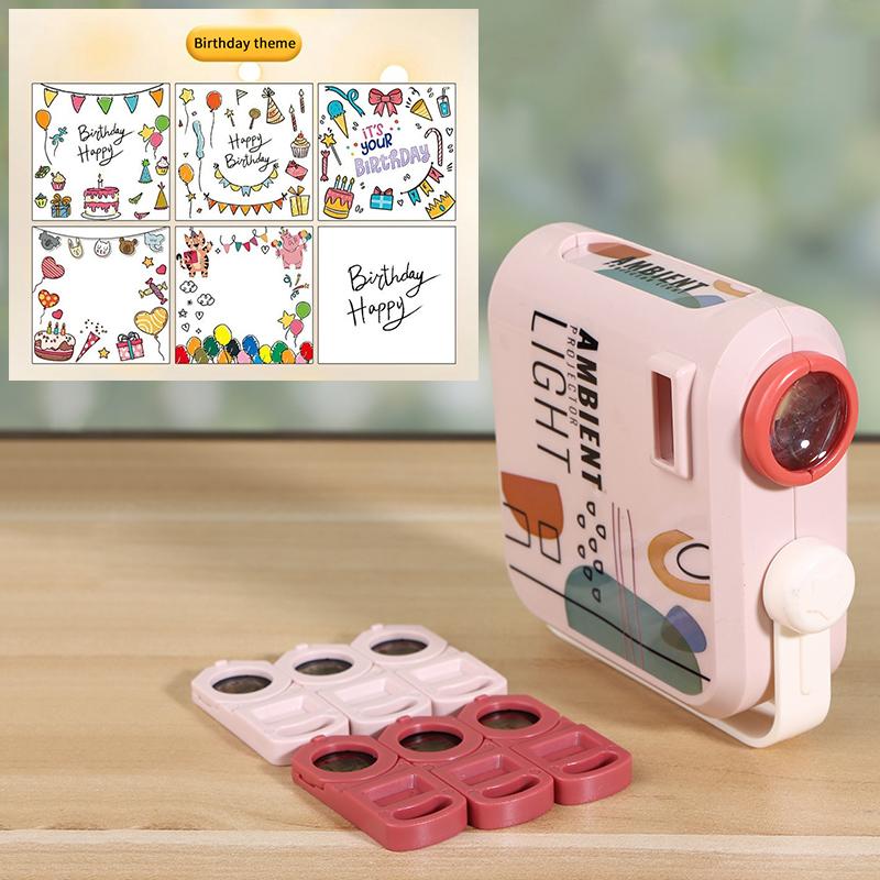 Cartoon Projector Lamp With Soft Light And Multiple Projection Films For Birthday Party And Bedroom Decoration Creative Gifts