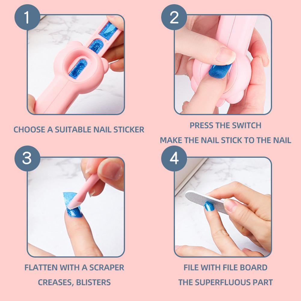Vaikų manikiūro rinkinys Mielas „pasidaryk pats“ manikiūro aparatas Spaudos nagų mašinėlė Grožio žaislai Mergaičių Kosmetika Apsimesti, Žaisti Nail Stamper Art Rinkinys