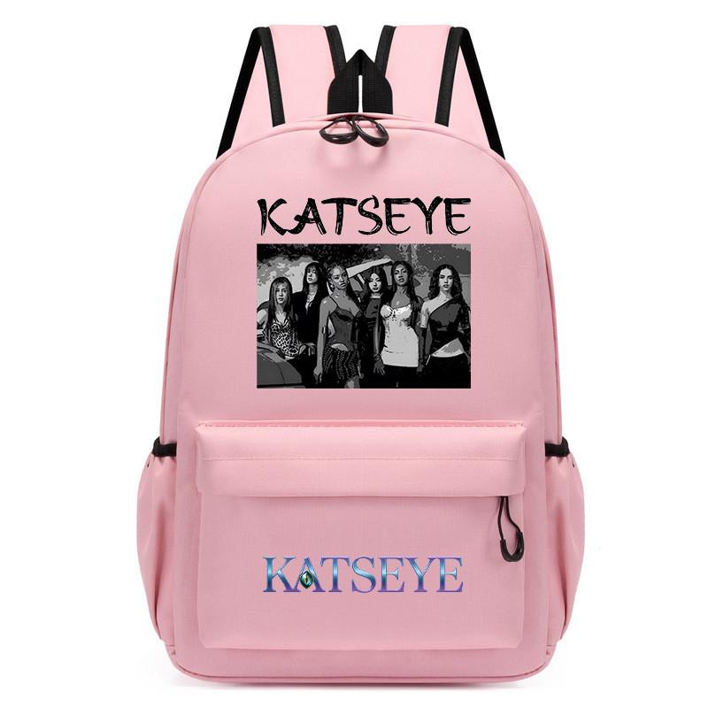 60123-4 KATSEYE Mochila Estampada Impermeable Escolar Para Niños