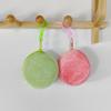 1Pcs Kawaii ID Card Bag Round Coin Purse Pure Color Keychain Coin Bag Plush Thin Short Cute Wallet for Women