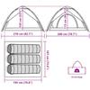 Dome Camping Tent for 3 Persons Grey and Orange Quick Release System