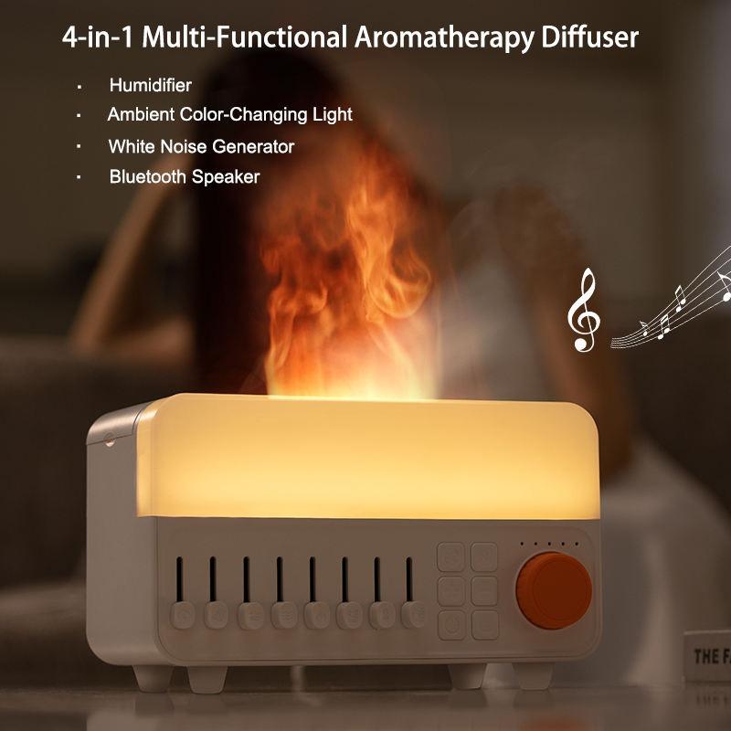 Xiaomi Retro White Noise Aromatherapy Humidifier with RGB Light Bluetooth Speaker Sleep Aid Ultrasonic Cool Mist Diffuser for Bedroom