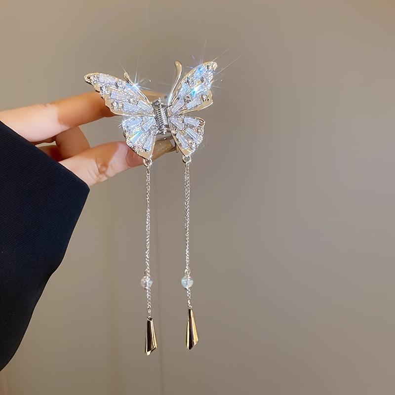Butterfly Tassel Hair Grab Clip  Women'S Half Tie Hair Plate Hair Clip Small Shark Clip Hair Accessories