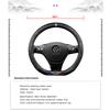 38cm Car Carbon Fiber Steering Wheel Cover For VW Golf Passat b6 Phaeton Tiguan Polo Car Interior Non-slip Steering Wheel Covers BO0